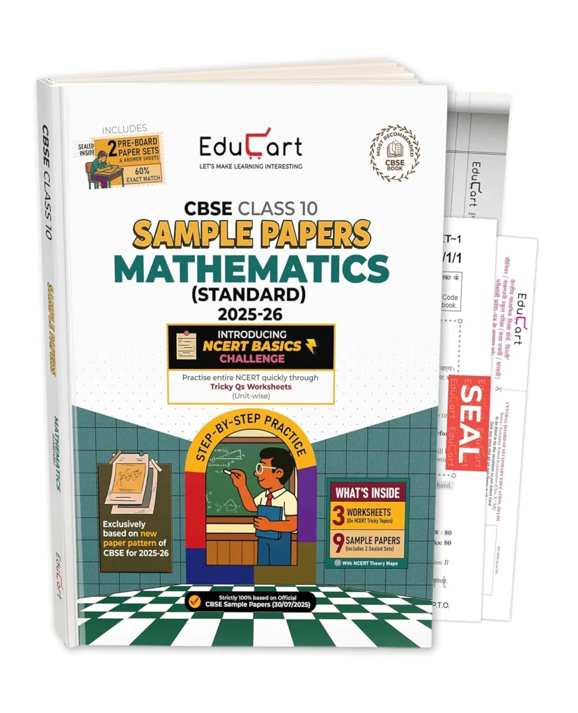 Educart CBSE Sample Paper Class 10 2025–26 – Science, Social Science, English & Mathematics